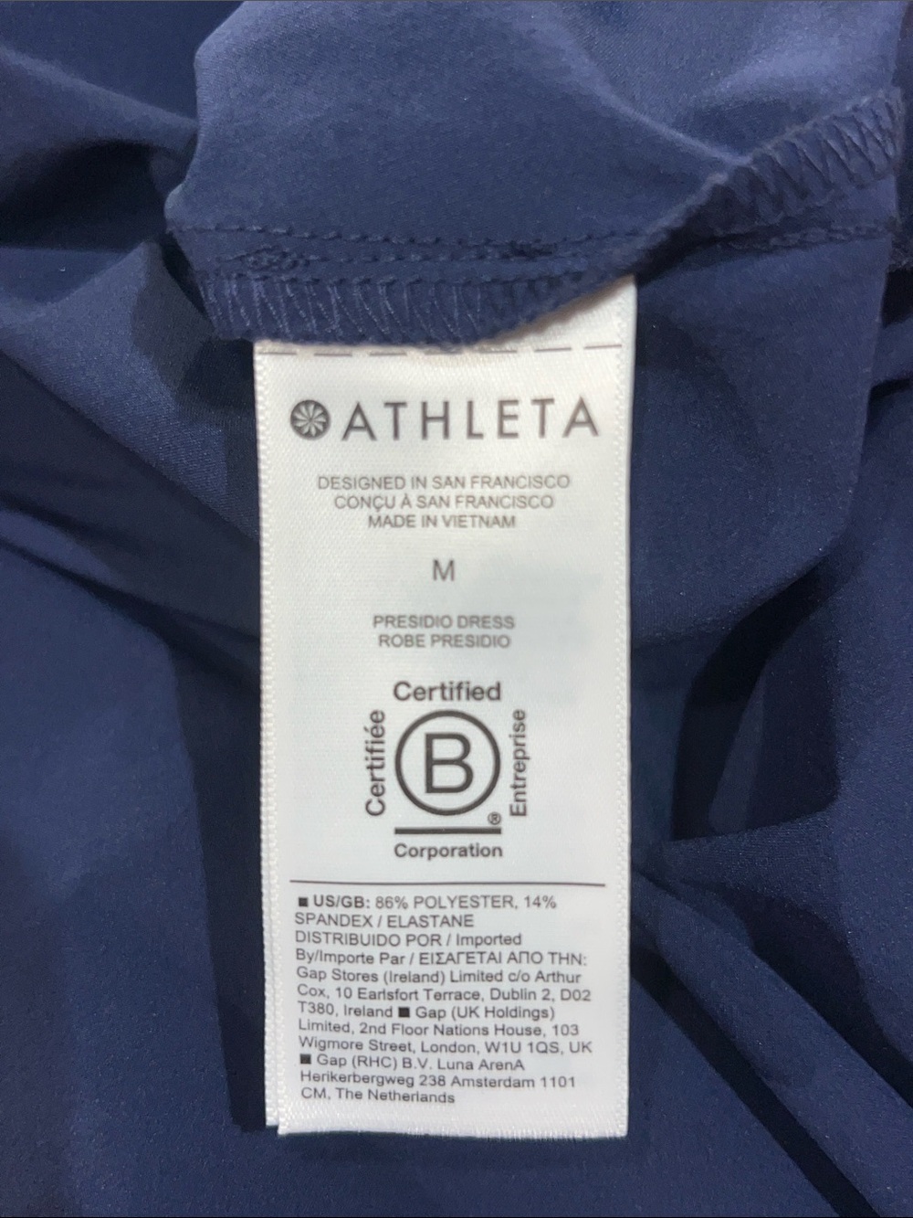 Athleta navy “Presidio” scoop-neck racer-back high-low maxi dress - EUC - Picture 15 of 16